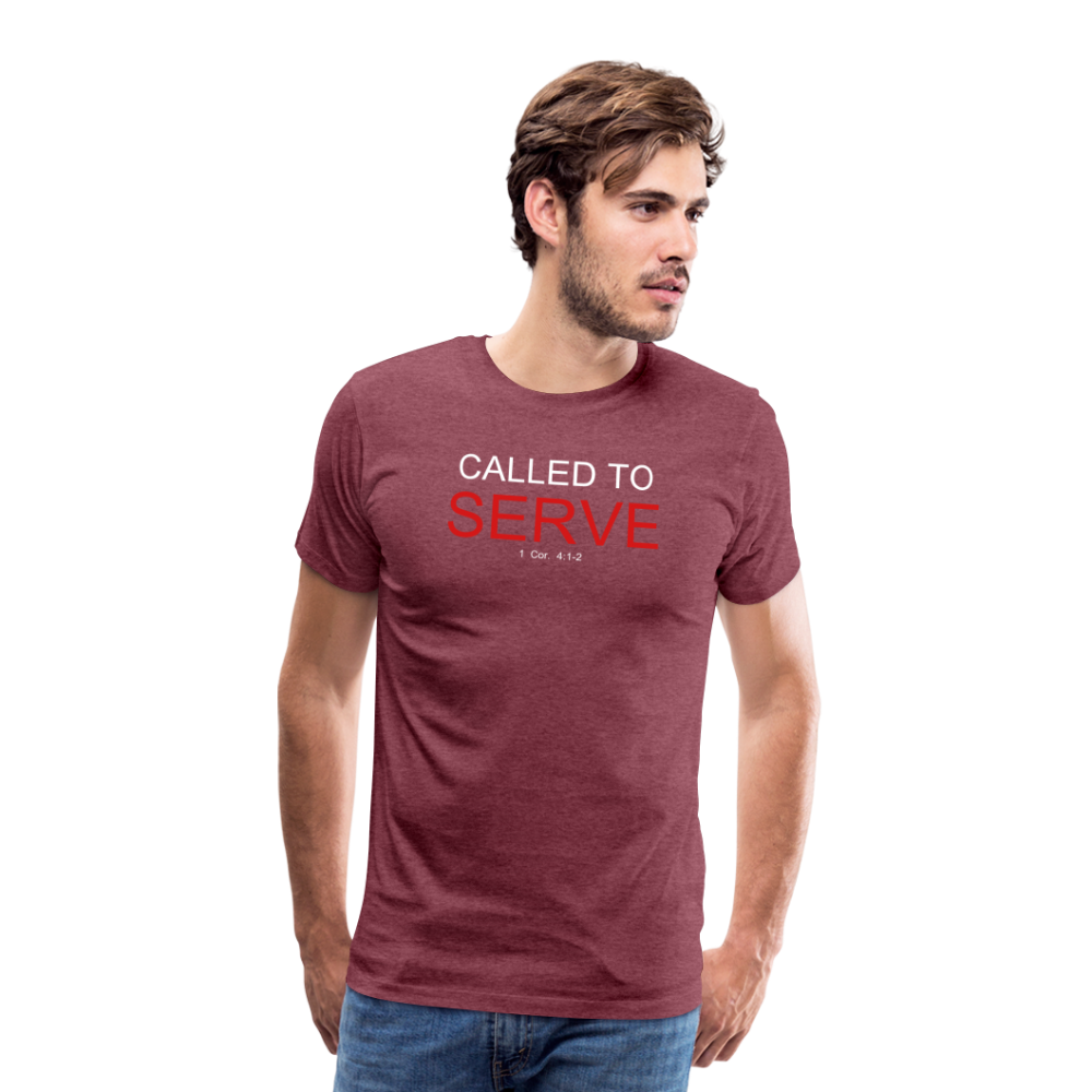 SERVE Men's Premium T-Shirt - heather burgundy