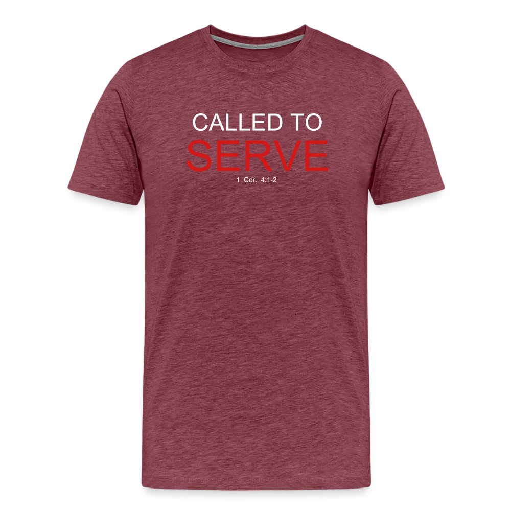 SERVE Men's Premium T-Shirt - heather burgundy