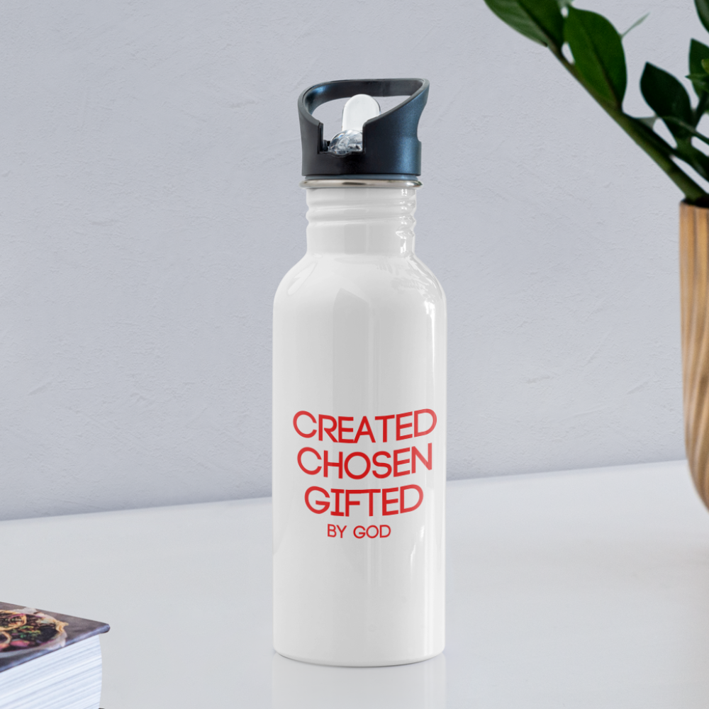 Created Water Bottle - white
