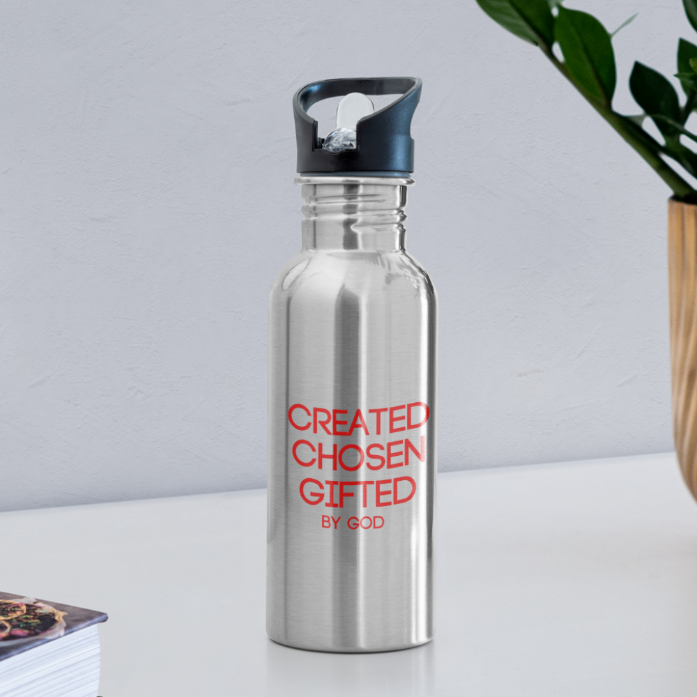 Created Water Bottle - silver
