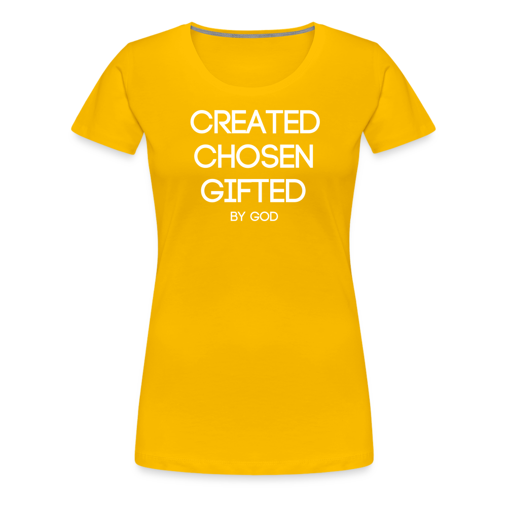 Created Women’s Premium T-Shirt - sun yellow