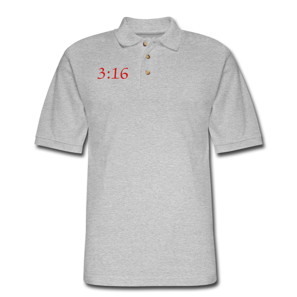 3:16 Men's Pique Polo Shirt Elisheba M6:33