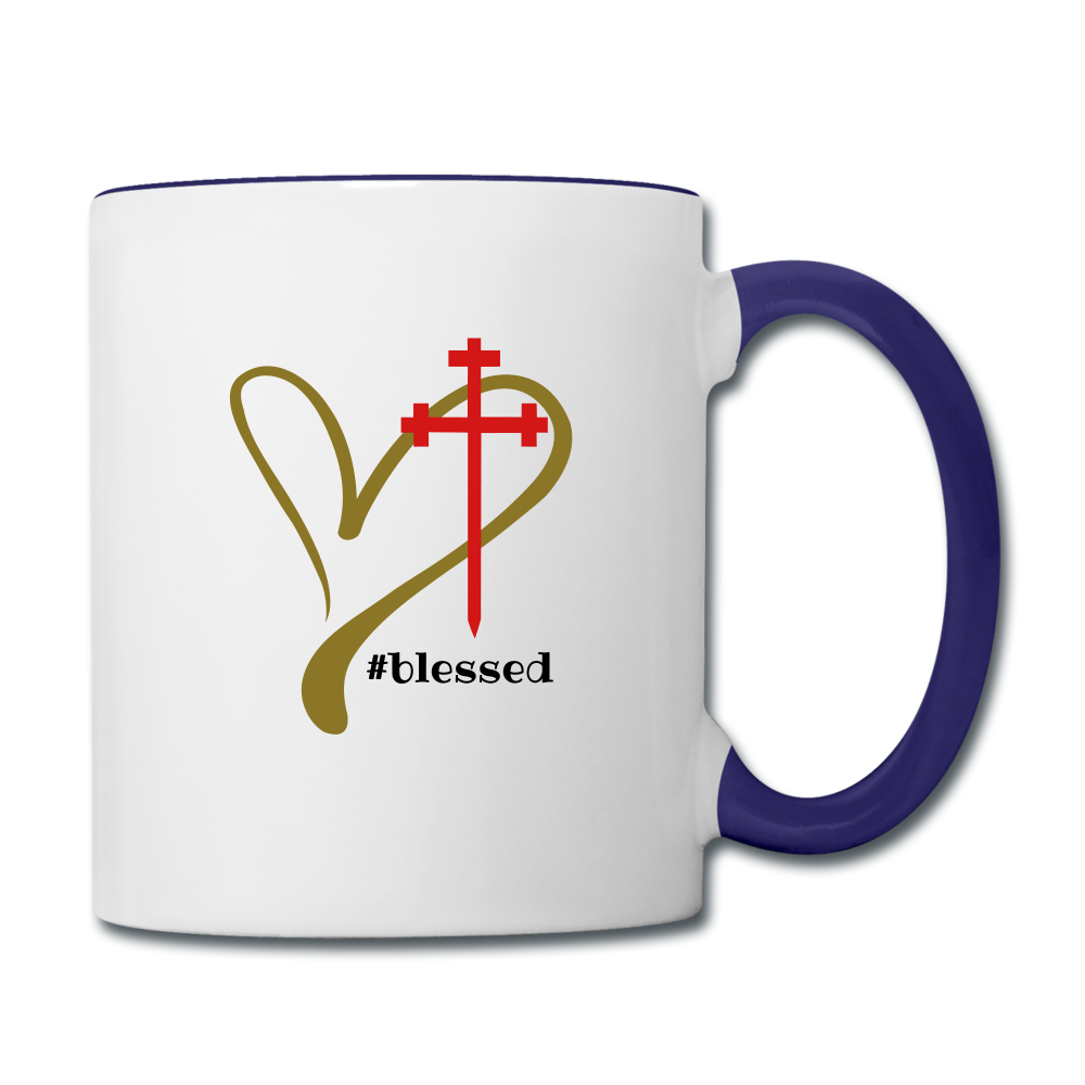 #Blessed Contrast Coffee Mug Elisheba M6:33