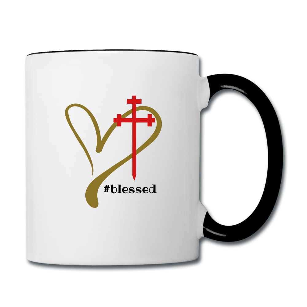 #Blessed Contrast Coffee Mug Elisheba M6:33