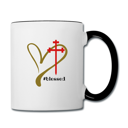 #Blessed Contrast Coffee Mug Elisheba M6:33