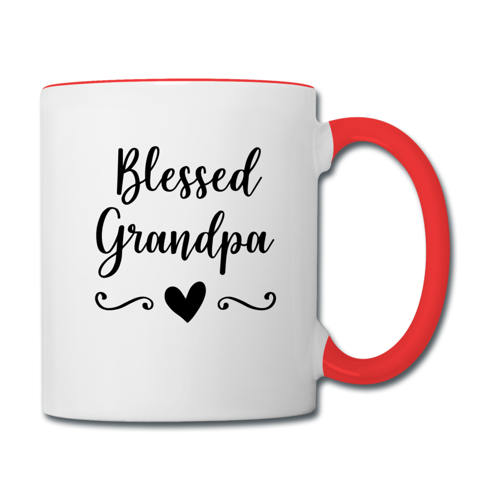 Blessed Grandpa Contrast Coffee Mug Elisheba M6:33
