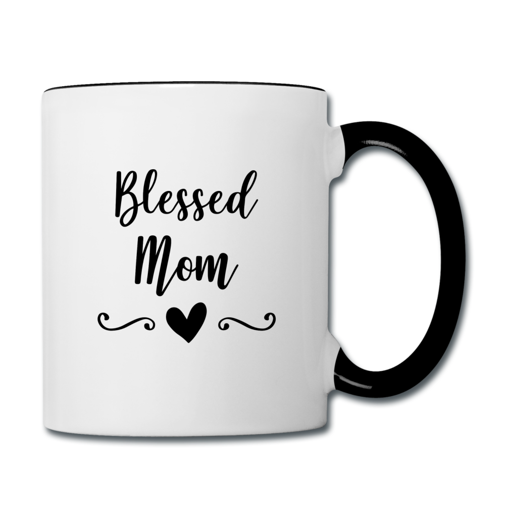 Blessed Mom Contrast Coffee Mug Elisheba M6:33