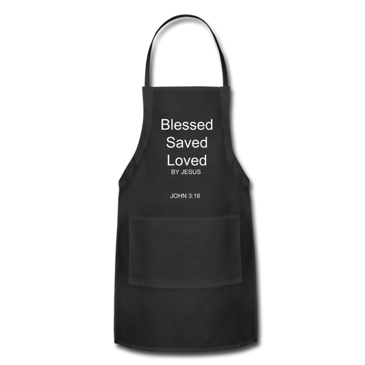 Blessed Saved Loved By Jesus Adjustable Apron Elisheba M6:33
