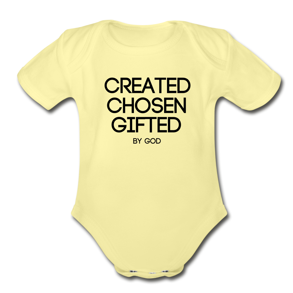 Created Organic Short Sleeve Baby Bodysuit Elisheba M6:33