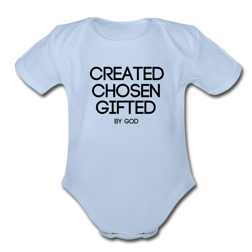 Created Organic Short Sleeve Baby Bodysuit Elisheba M6:33