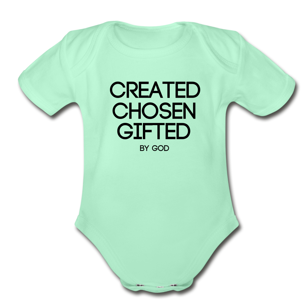 Created Organic Short Sleeve Baby Bodysuit Elisheba M6:33
