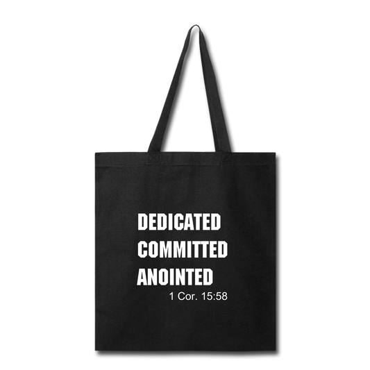 Dedicated Committed Anointed Tote Bag Elisheba M6:33