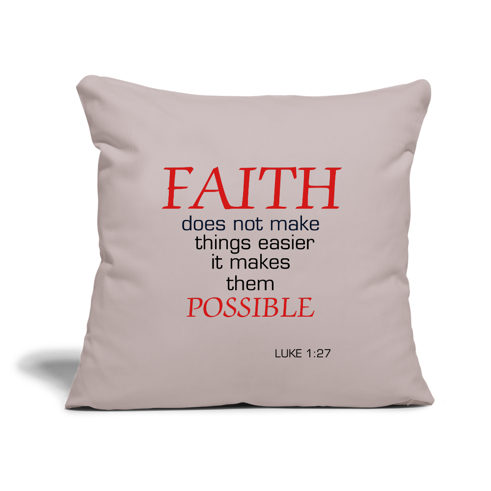 FAITH Throw Pillow Cover 18” x 18” Elisheba M6:33