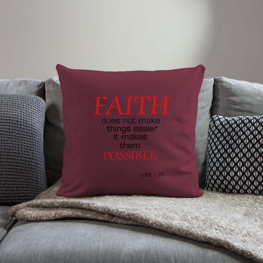 FAITH Throw Pillow Cover 18” x 18” Elisheba M6:33