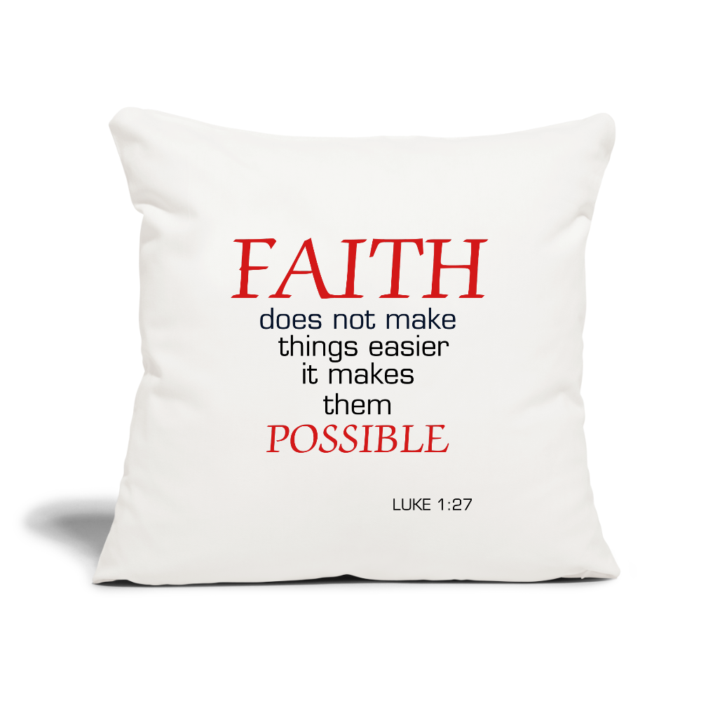 FAITH Throw Pillow Cover 18” x 18” Elisheba M6:33