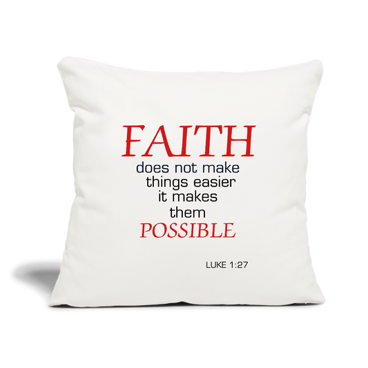 FAITH Throw Pillow Cover 18” x 18” Elisheba M6:33