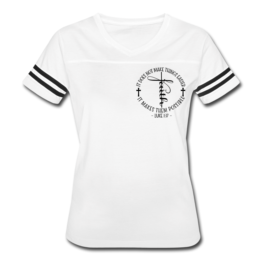Faith Makes It Possible Women’s Vintage Sport T-Shirt Elisheba M6:33