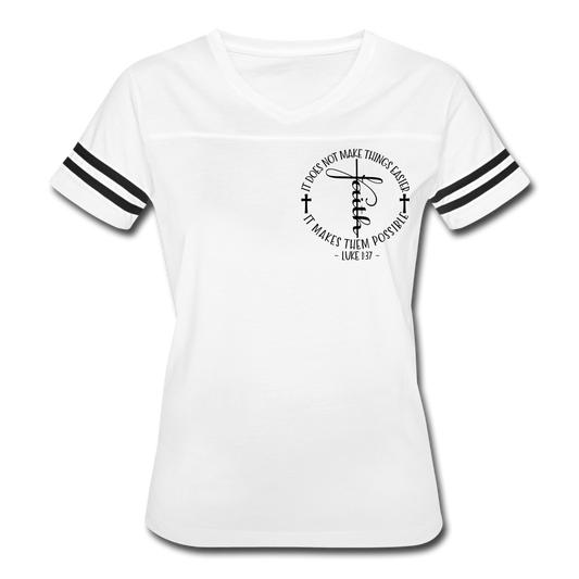 Faith Makes It Possible Women’s Vintage Sport T-Shirt Elisheba M6:33
