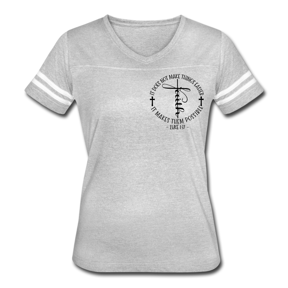 Faith Makes It Possible Women’s Vintage Sport T-Shirt Elisheba M6:33