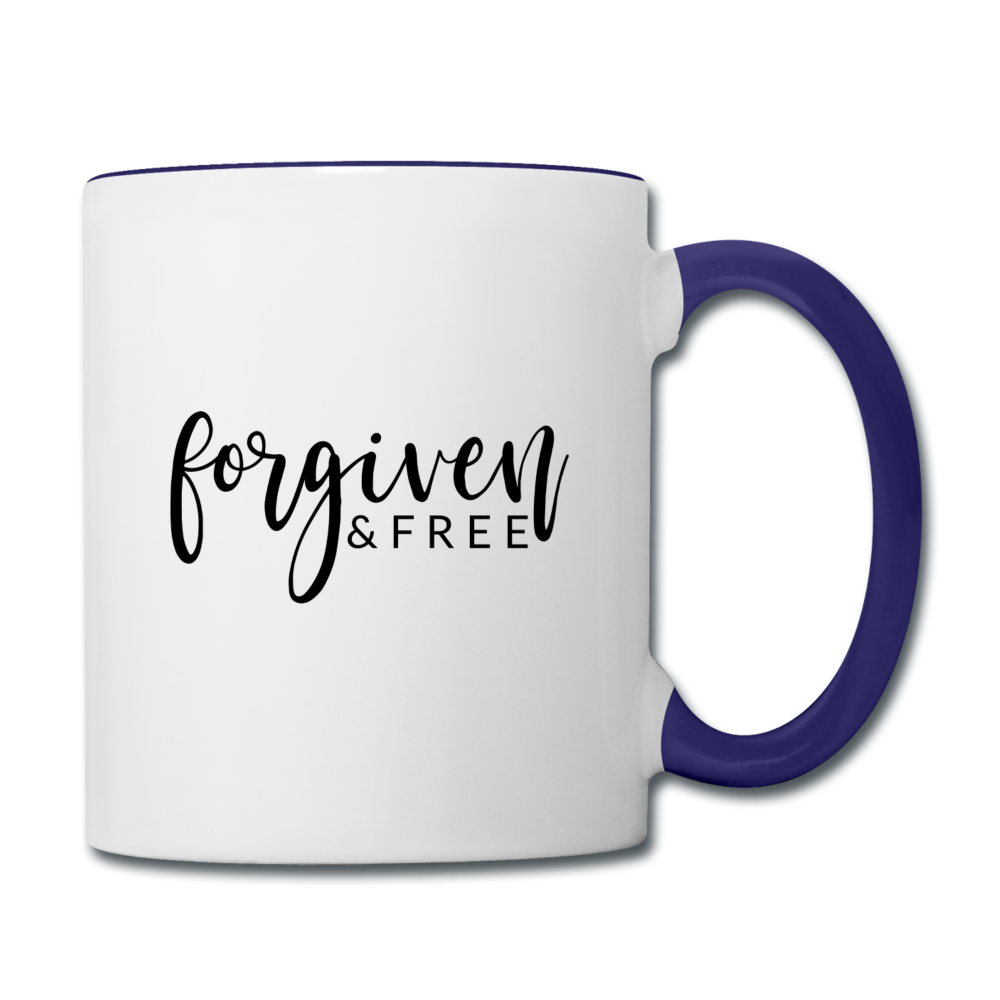 Forgiven & Free Contrast Coffee Mug Elisheba M6:33