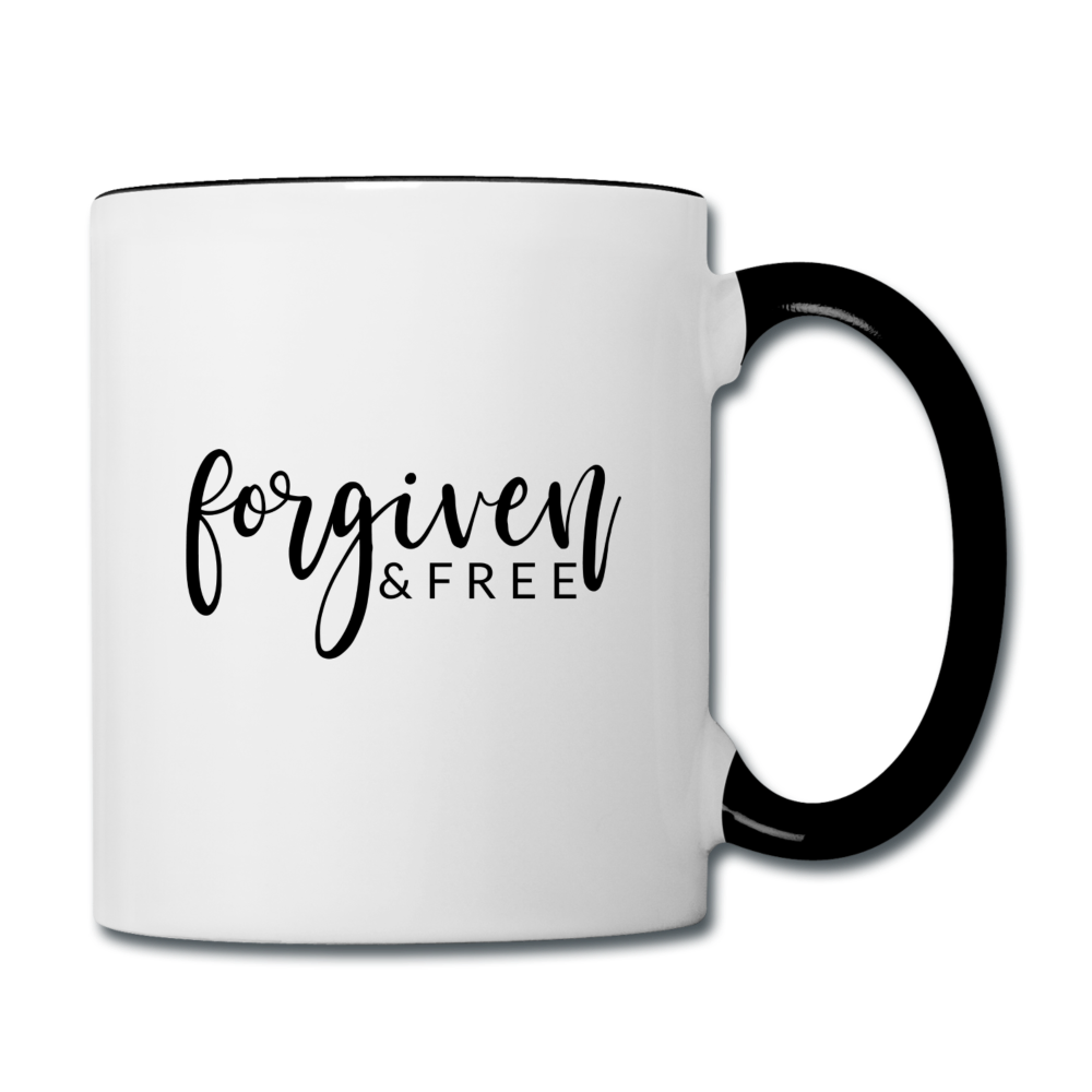Forgiven & Free Contrast Coffee Mug Elisheba M6:33