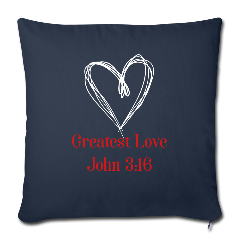Greatest Love Throw Pillow Cover 18” x 18” Elisheba M6:33