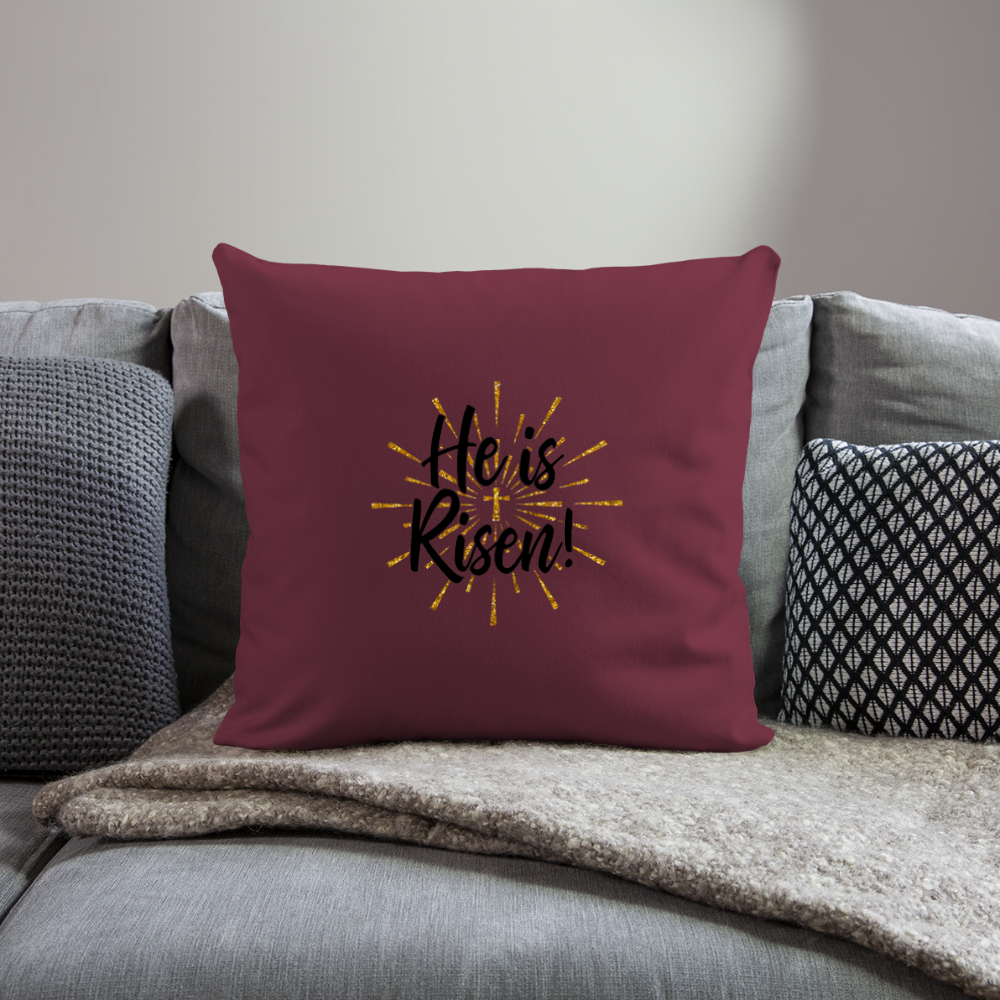 He Is Risen Throw Pillow Cover 18” x 18” Elisheba M6:33