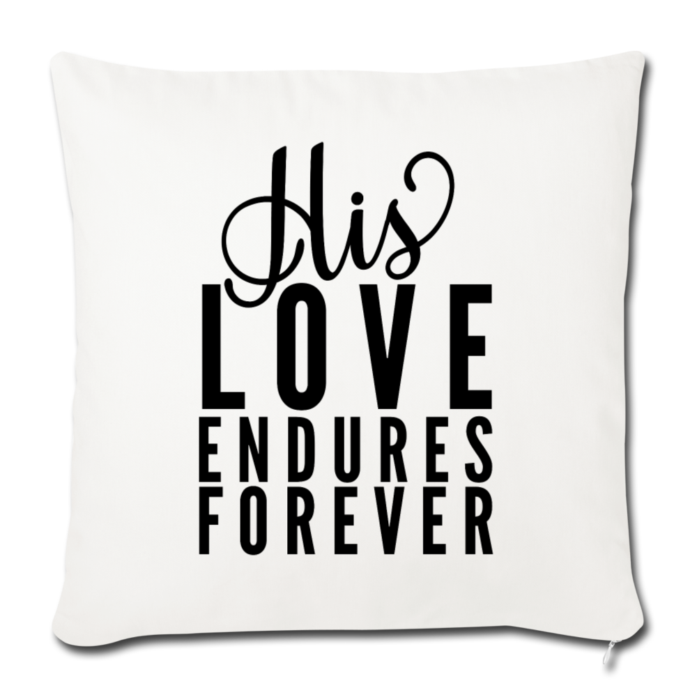 His Love Endures Forever Throw Pillow Cover Elisheba M6:33