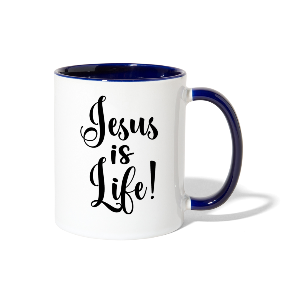 Jesus Is Life Contrast Coffee Mug Elisheba M6:33