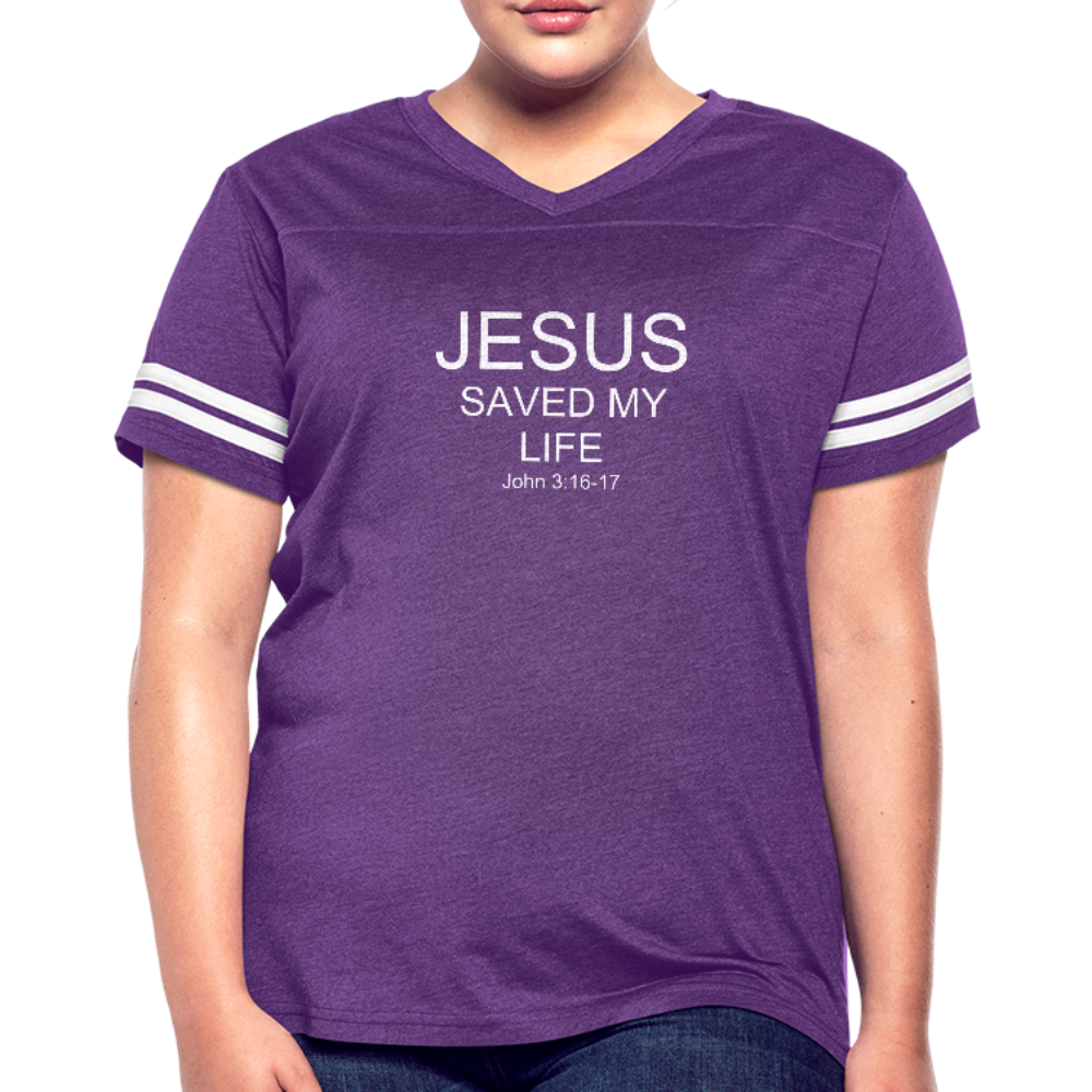Jesus Saved My Life Women’s Vintage Sport T-Shirt Elisheba M6:33
