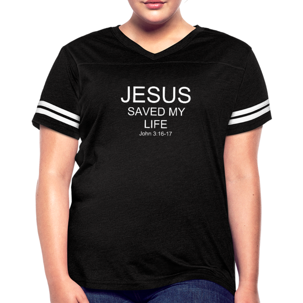 Jesus Saved My Life Women’s Vintage Sport T-Shirt Elisheba M6:33
