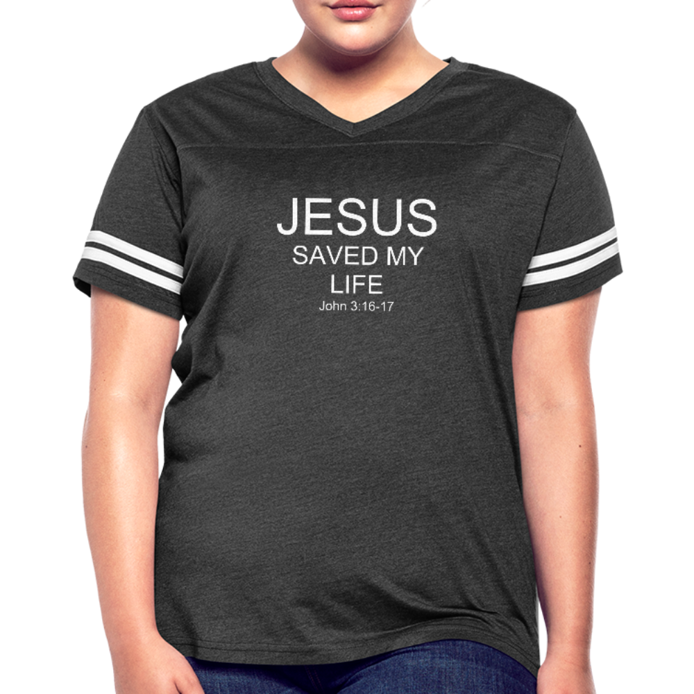 Jesus Saved My Life Women’s Vintage Sport T-Shirt Elisheba M6:33