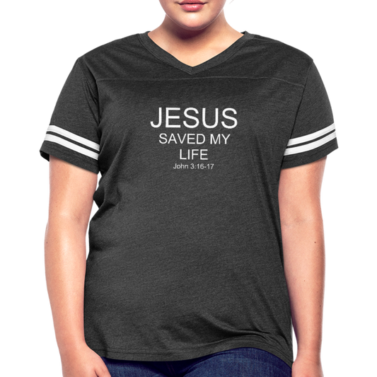 Jesus Saved My Life Women’s Vintage Sport T-Shirt Elisheba M6:33