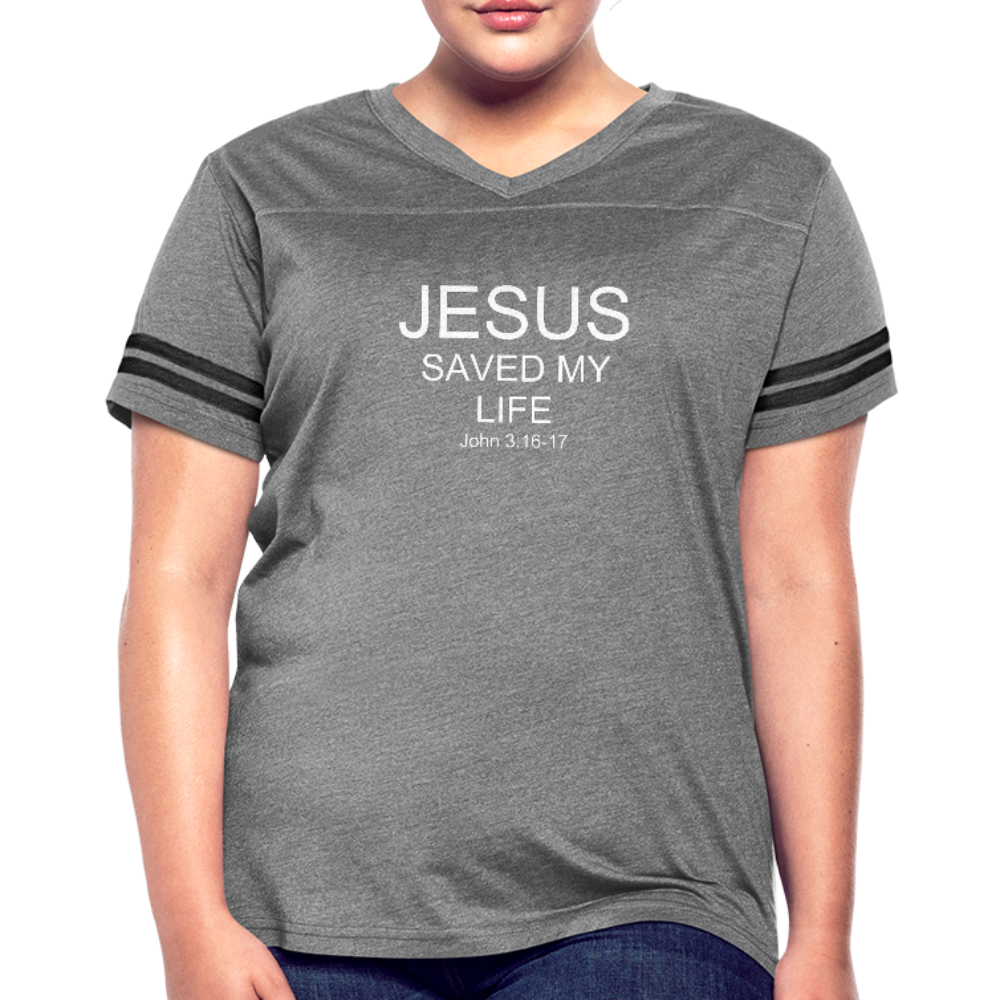 Jesus Saved My Life Women’s Vintage Sport T-Shirt Elisheba M6:33