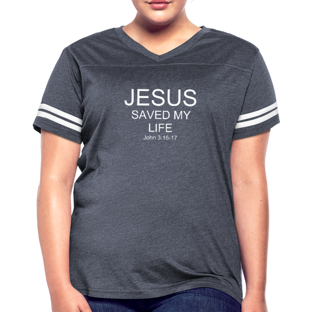 Jesus Saved My Life Women’s Vintage Sport T-Shirt Elisheba M6:33