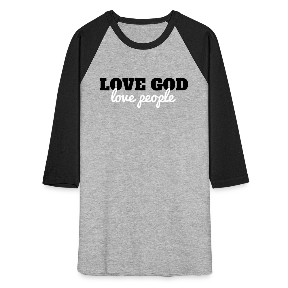 Love God Love People Baseball T-Shirt Elisheba M6:33