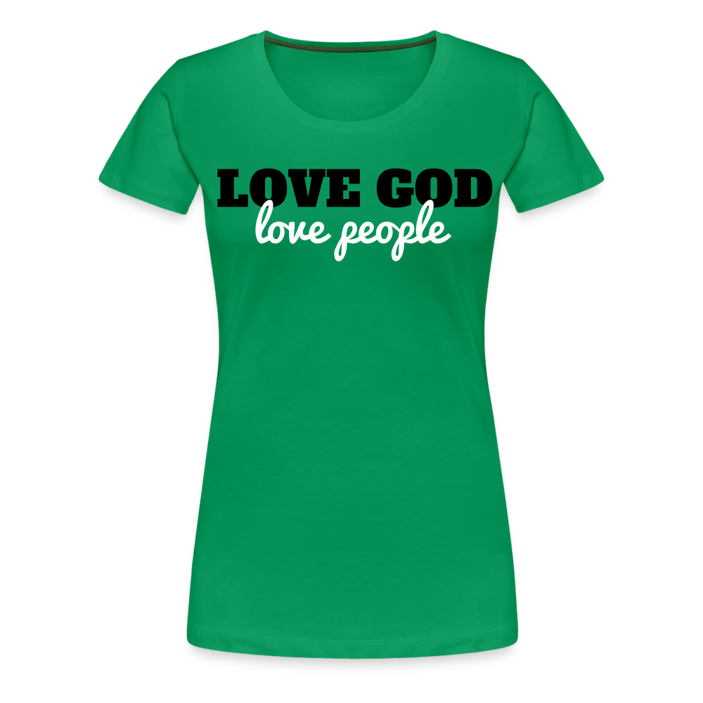 Love God Love People Women’s Premium T-Shirt Elisheba M6:33