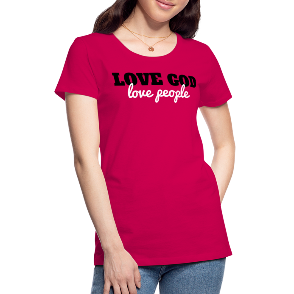 Love God Love People Women’s Premium T-Shirt Elisheba M6:33