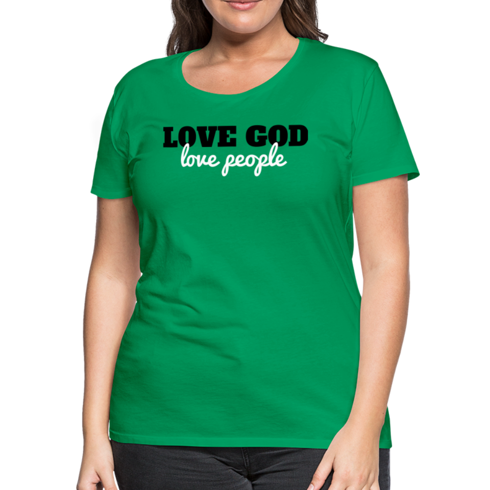Love God Love People Women’s Premium T-Shirt Elisheba M6:33