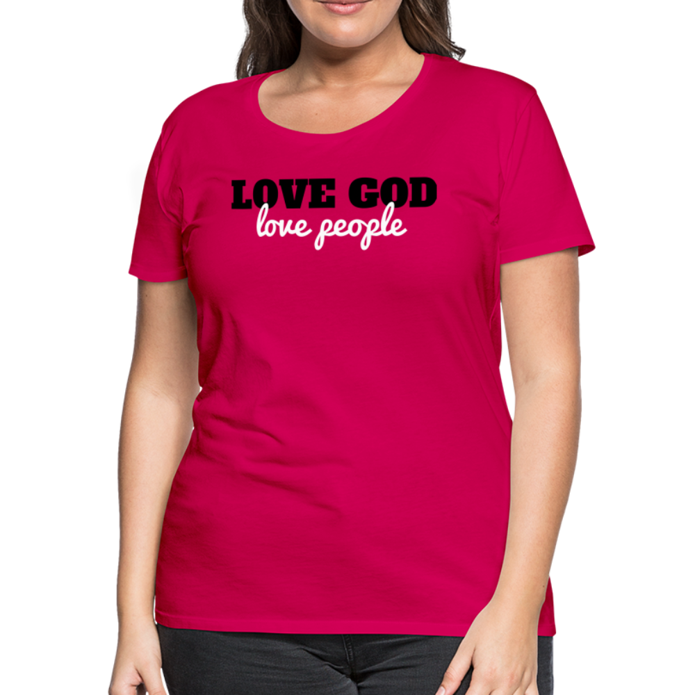 Love God Love People Women’s Premium T-Shirt Elisheba M6:33