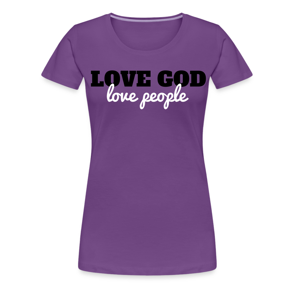 Love God Love People Women’s Premium T-Shirt Elisheba M6:33