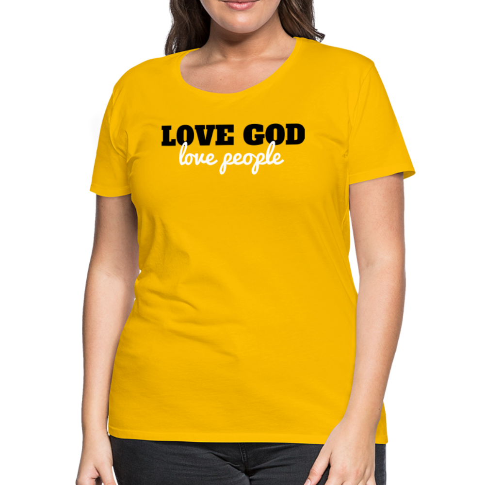 Love God Love People Women’s Premium T-Shirt Elisheba M6:33