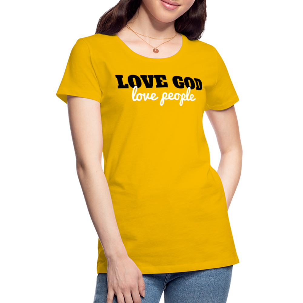 Love God Love People Women’s Premium T-Shirt Elisheba M6:33
