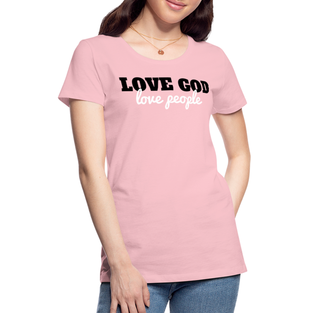 Love God Love People Women’s Premium T-Shirt Elisheba M6:33