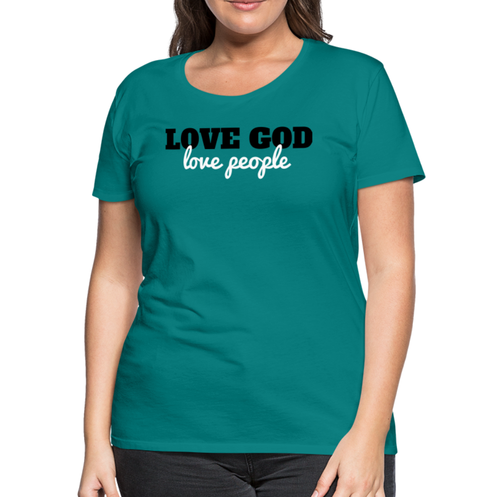 Love God Love People Women’s Premium T-Shirt Elisheba M6:33
