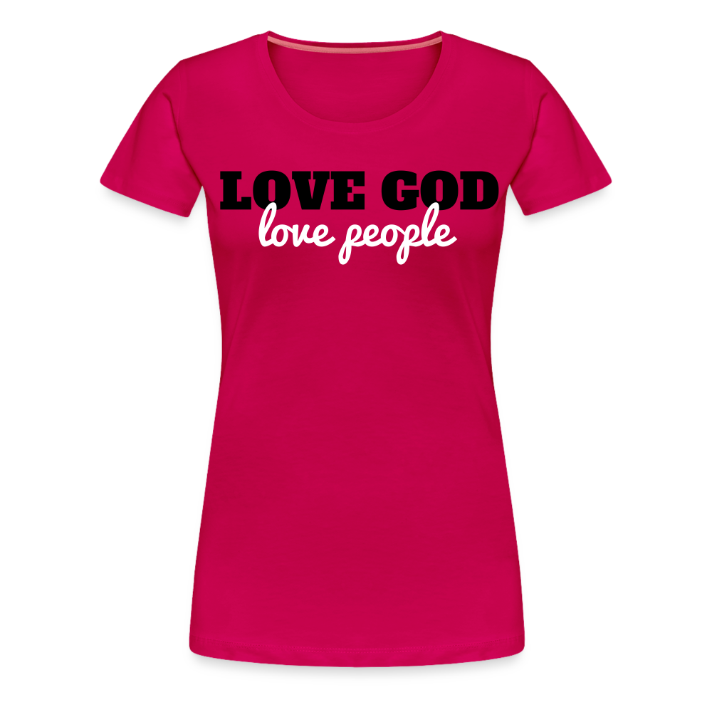 Love God Love People Women’s Premium T-Shirt Elisheba M6:33