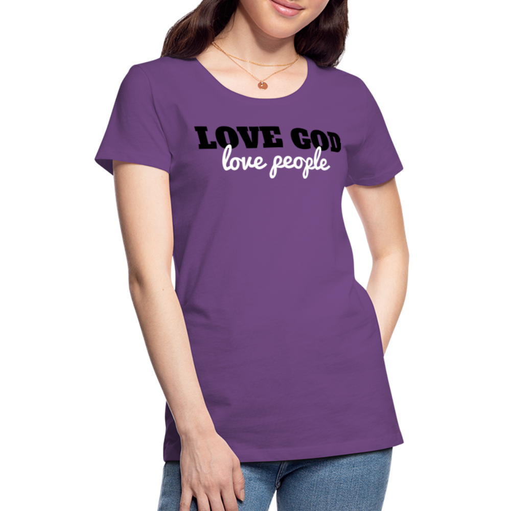 Love God Love People Women’s Premium T-Shirt Elisheba M6:33