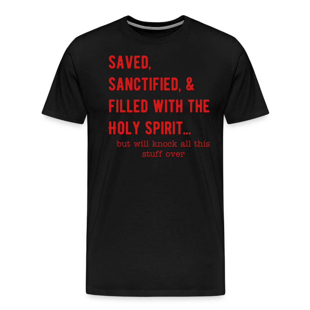 Saved, But Men's Premium T-Shirt Elisheba M6:33