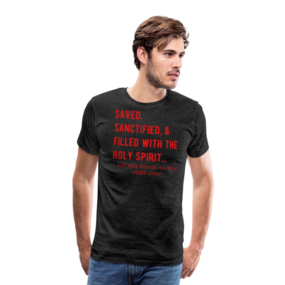 Saved, But Men's Premium T-Shirt Elisheba M6:33