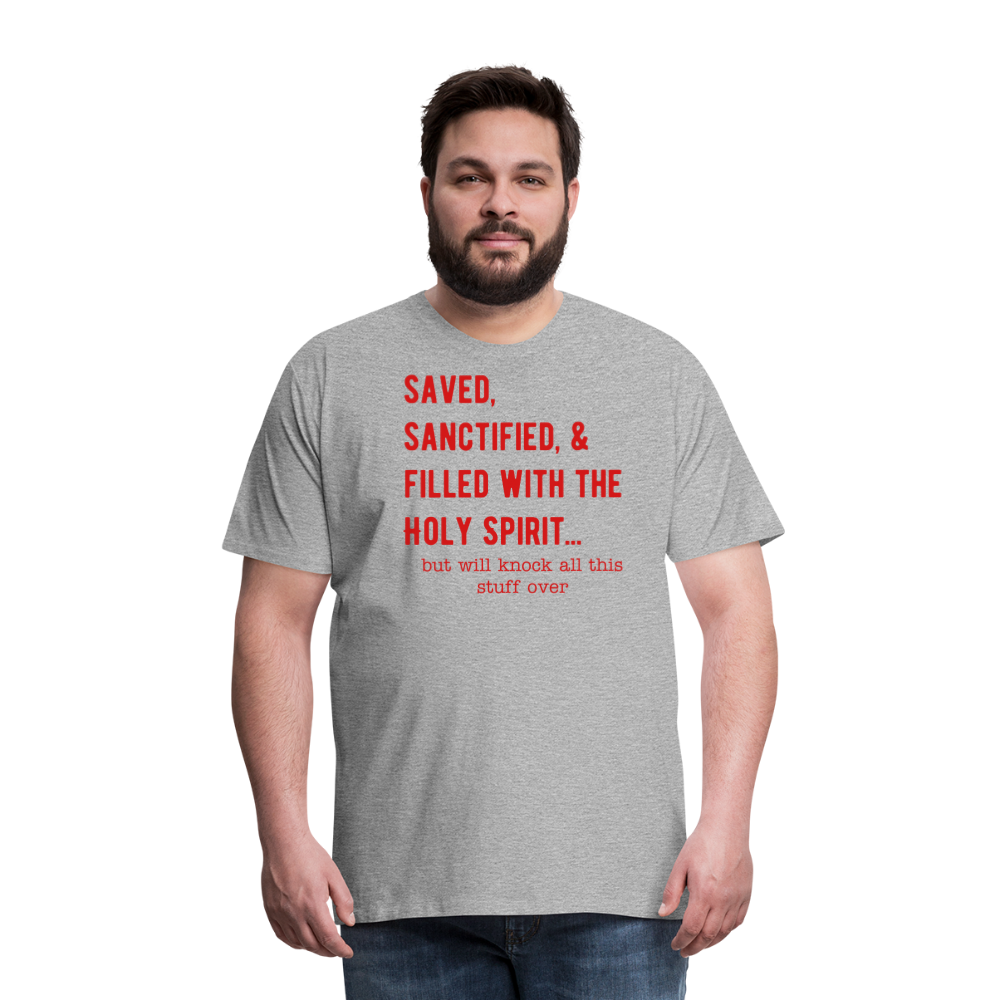 Saved, But Men's Premium T-Shirt Elisheba M6:33